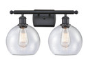 Bathroom Fixtures Two Lights by Innovations ( 405 | 516-2W-BK-G124-8-LED Ballston ) 