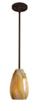Mini Pendants Glass Down by Besa ( 74 | 1TT-4126HN-LED-BR Pera ) 