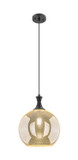 Pendants Glass Down by Innovations ( 405 | 415-1P-BK-G128-12 Ballston ) 