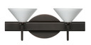Bathroom Fixtures Two Lights by Besa ( 74 | 2SW-117607-BR Kona ) 