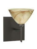 Sconces Single Glass by Besa ( 74 | 1SW-174383-BR-SQ Domi ) 