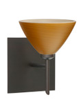 Sconces Single Glass by Besa ( 74 | 1SW-1743OK-BR-SQ Domi ) 