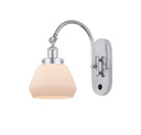 Sconces Single Glass by Innovations ( 405 | 918-1W-PC-G171 Franklin Restoration ) 