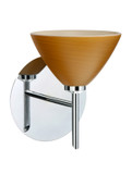 Sconces Single Glass by Besa ( 74 | 1SW-1743OK-CR Domi ) 