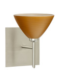 Sconces Single Glass by Besa ( 74 | 1SW-1743OK-SN-SQ Domi ) 