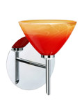 Sconces Single Glass by Besa ( 74 | 1SW-1743SL-CR Domi ) 