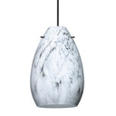 Mini Pendants Glass Down by Besa ( 74 | 1XT-1713MG-LED-BK Besa Pera 6 Pendant ) 