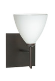 Sconces Single Glass by Besa ( 74 | 1SW-177907-BR-SQ Mia ) 