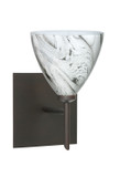 Sconces Single Glass by Besa ( 74 | 1SW-1779MG-BR-SQ Mia ) 