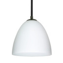 Mini Pendants Glass Down by Besa ( 74 | 1TT-447007-LED-BK Besa Vila Stem Pendant ) 