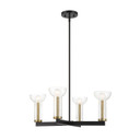 Mid. Chandeliers Glass Up by Designers Fountain ( 43 | D283C-4CH-MB Nova ) 