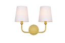 Bathroom Fixtures Two Lights by Elegant Lighting ( 173 | LD7322W16BRA Colson ) 