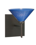 Sconces Single Glass by Besa ( 74 | 1SW-282484-BR-SQ Kona ) 