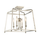 Semi-Flush Mts. Cage by Crystorama ( 60 | 2243-PN_NOSHADE Sylvan ) 