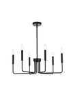 Mid. Chandeliers Candle by Elegant Lighting ( 173 | LD742D26BK Willa ) 