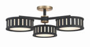 Semi-Flush Mts. Drum Shade by Crystorama ( 60 | KEN-8300-VG-BF Kendal ) 