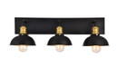 Bathroom Fixtures Three Lights by Elegant Lighting ( 173 | LD8004W27BK Anders ) 