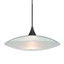 Mini Pendants Glass Down by Besa ( 74 | X-6294CL-LED-BK Besa Spazio Pendant ) 