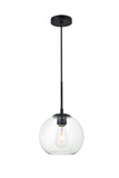 Mini Pendants Glass Down by Elegant Lighting ( 173 | LD2206BK BAXTER ) 