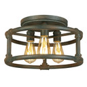 Semi-Flush Mts. Cage by Eglo USA ( 217 | 202851A Wymer ) 