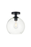 Flush Mounts Glass Down by Elegant Lighting ( 173 | LD2210BK BAXTER ) 
