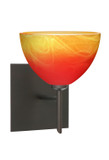 Sconces Single Glass by Besa ( 74 | 1SW-4679SL-BR-SQ Brella ) 