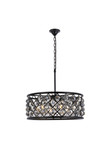 Pendants Drum Shade by Elegant Lighting ( 173 | 1214D25MB-SS/RC Madison ) 