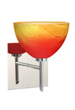 Sconces Single Glass by Besa ( 74 | 1SW-4679SL-CR-SQ Brella ) 
