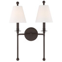 Sconces Double Candle by Crystorama ( 60 | RIV-383-DB Riverdale ) 