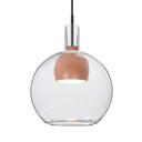 Mini Pendants Glass Down by Besa ( 74 | J-BENJICLMD-LED-BK Besa Benji Pendant ) 