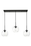Linear/Island 3 Light Bar by Elegant Lighting ( 173 | LD2236BK BAXTER ) 