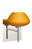 Sconces Single Glass by Besa ( 74 | 1SW-541080-CR-SQ Peri ) 