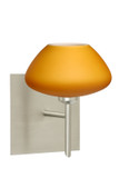 Sconces Single Glass by Besa ( 74 | 1SW-541080-SN-SQ Peri ) 