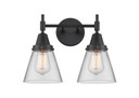Bathroom Fixtures Two Lights by Innovations ( 405 | 447-2W-BK-G62-LED Caden ) 