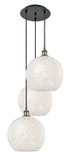 Mini Pendants 3 Light Cluster by Innovations ( 405 | 113B-3P-BAB-G1216-12WM Ballston ) 