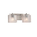 Bathroom Fixtures Two Lights by Justice Designs ( 102 | FSN-8442-55-SEED-NCKL Fusion ) 