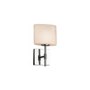 Sconces Single Glass by Justice Designs ( 102 | FSN-8417-30-OPAL-CROM-LED1-700 Fusion ) 