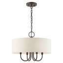 Mini Chandeliers Drum Shade by Livex Lighting ( 107 | 49804-92 Blossom ) 