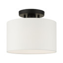 Semi-Flush Mts. Drum Shade by Livex Lighting ( 107 | 41095-04 Meridian ) 