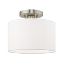 Flush Mounts Drum Shade by Livex Lighting ( 107 | 41095-91 Meridian ) 