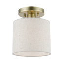 Semi-Flush Mts. Drum Shade by Livex Lighting ( 107 | 49807-01 Blossom ) 