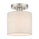 Semi-Flush Mts. Drum Shade by Livex Lighting ( 107 | 49807-91 Blossom ) 