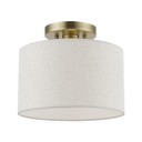 Semi-Flush Mts. Drum Shade by Livex Lighting ( 107 | 49808-01 Blossom ) 