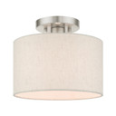 Semi-Flush Mts. Drum Shade by Livex Lighting ( 107 | 49808-91 Blossom ) 