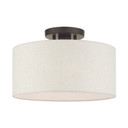 Semi-Flush Mts. Drum Shade by Livex Lighting ( 107 | 49809-92 Blossom ) 