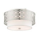 Semi-Flush Mts. Drum Shade by Livex Lighting ( 107 | 49863-91 Calinda ) 