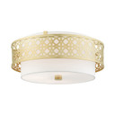 Semi-Flush Mts. Drum Shade by Livex Lighting ( 107 | 49864-33 Calinda ) 