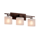 Bathroom Fixtures Three Lights by Justice Designs ( 102 | FSN-8703-30-FRCR-DBRZ-LED3-2100 Fusion ) 