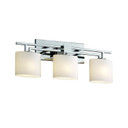 Bathroom Fixtures Three Lights by Justice Designs ( 102 | FSN-8703-30-OPAL-CROM Fusion ) 