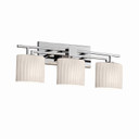Bathroom Fixtures Three Lights by Justice Designs ( 102 | FSN-8703-30-RBON-CROM Fusion ) 